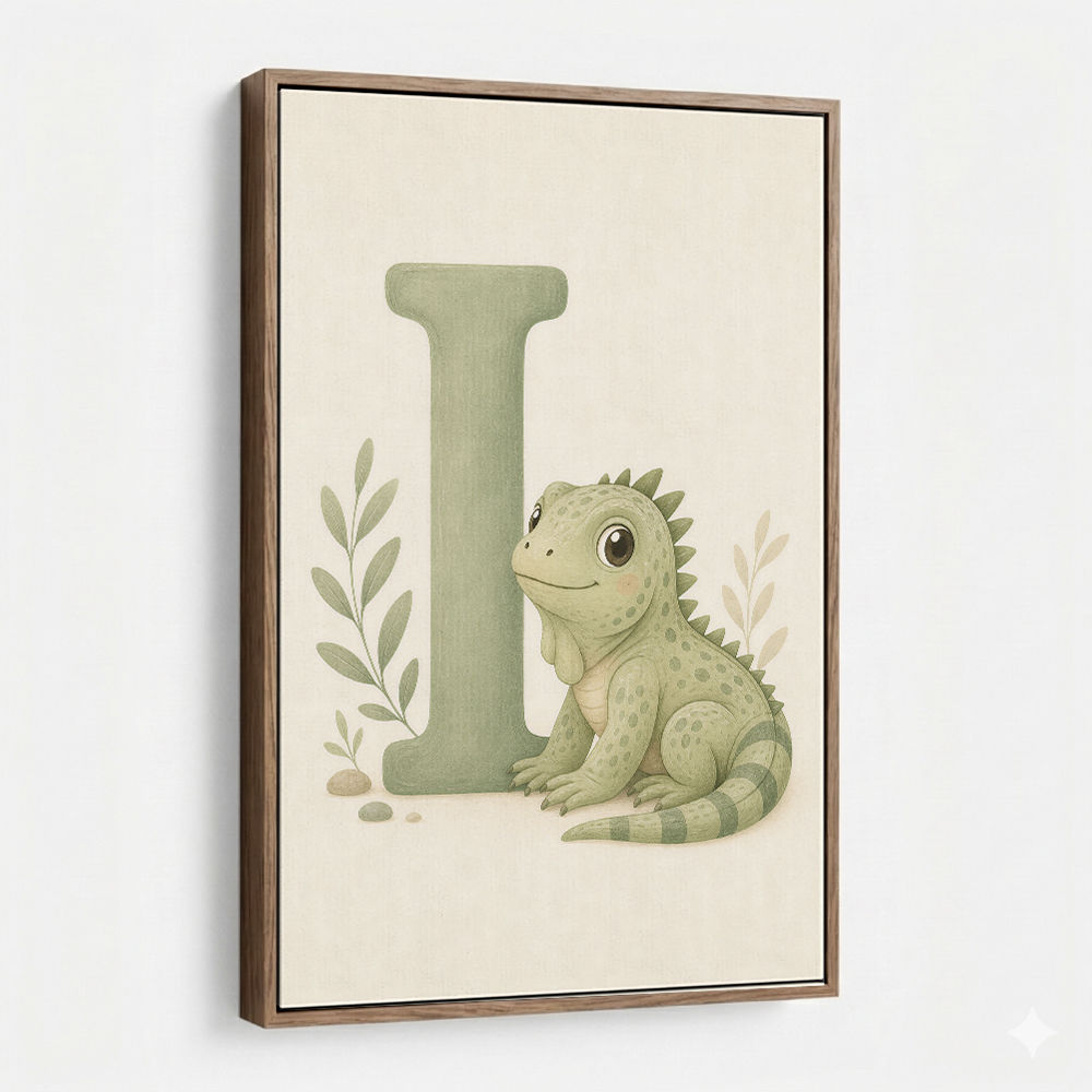 I For Iguana Nursery Wall Art