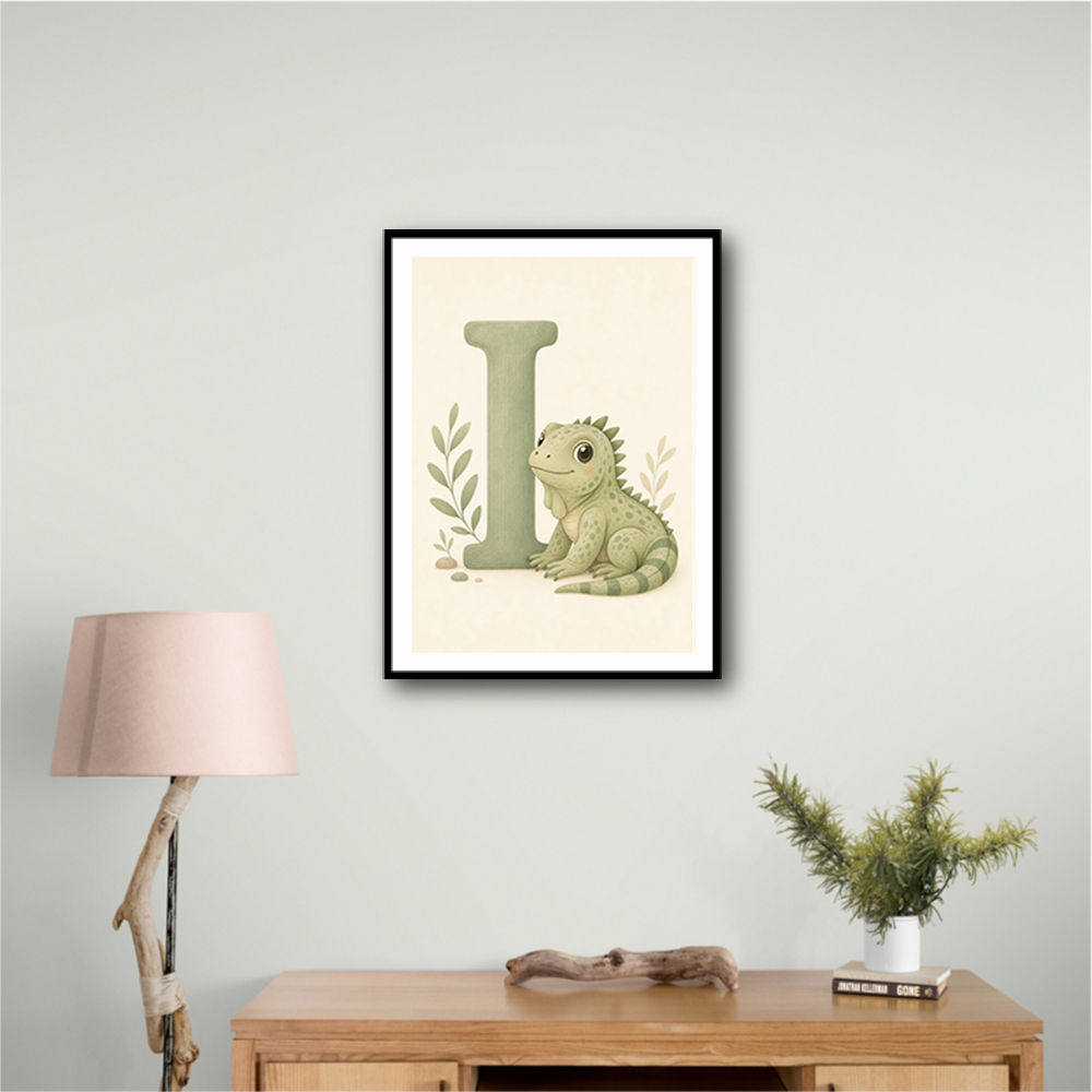 I For Iguana Nursery Wall Art