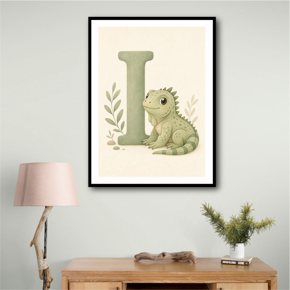 I For Iguana Nursery Wall Art