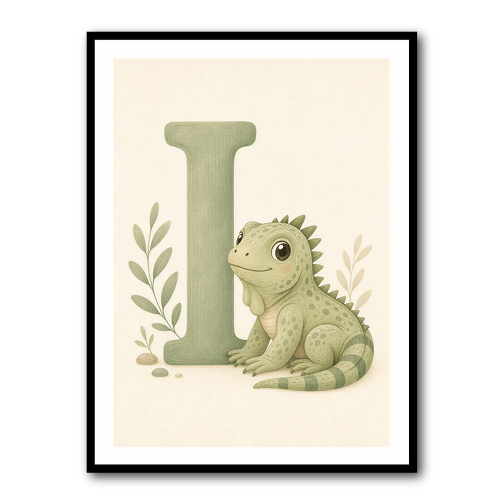 I For Iguana Nursery Wall Art