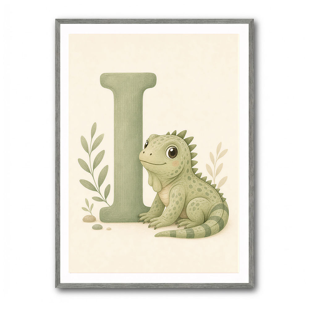 I For Iguana Nursery Wall Art