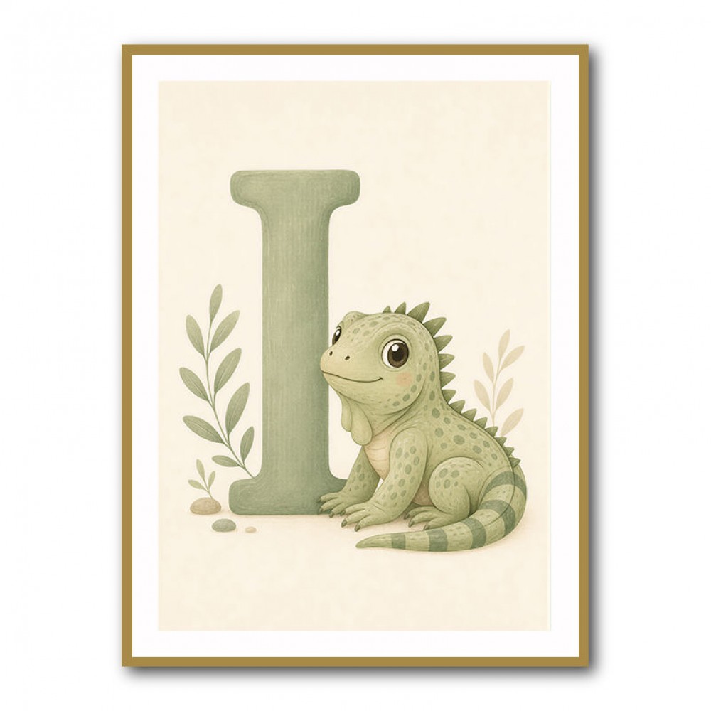 I For Iguana Nursery Wall Art