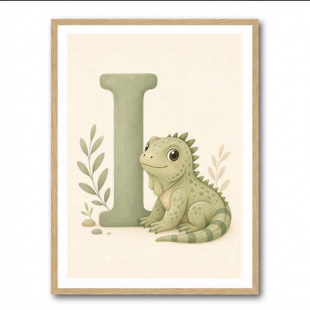 I For Iguana Nursery Wall Art