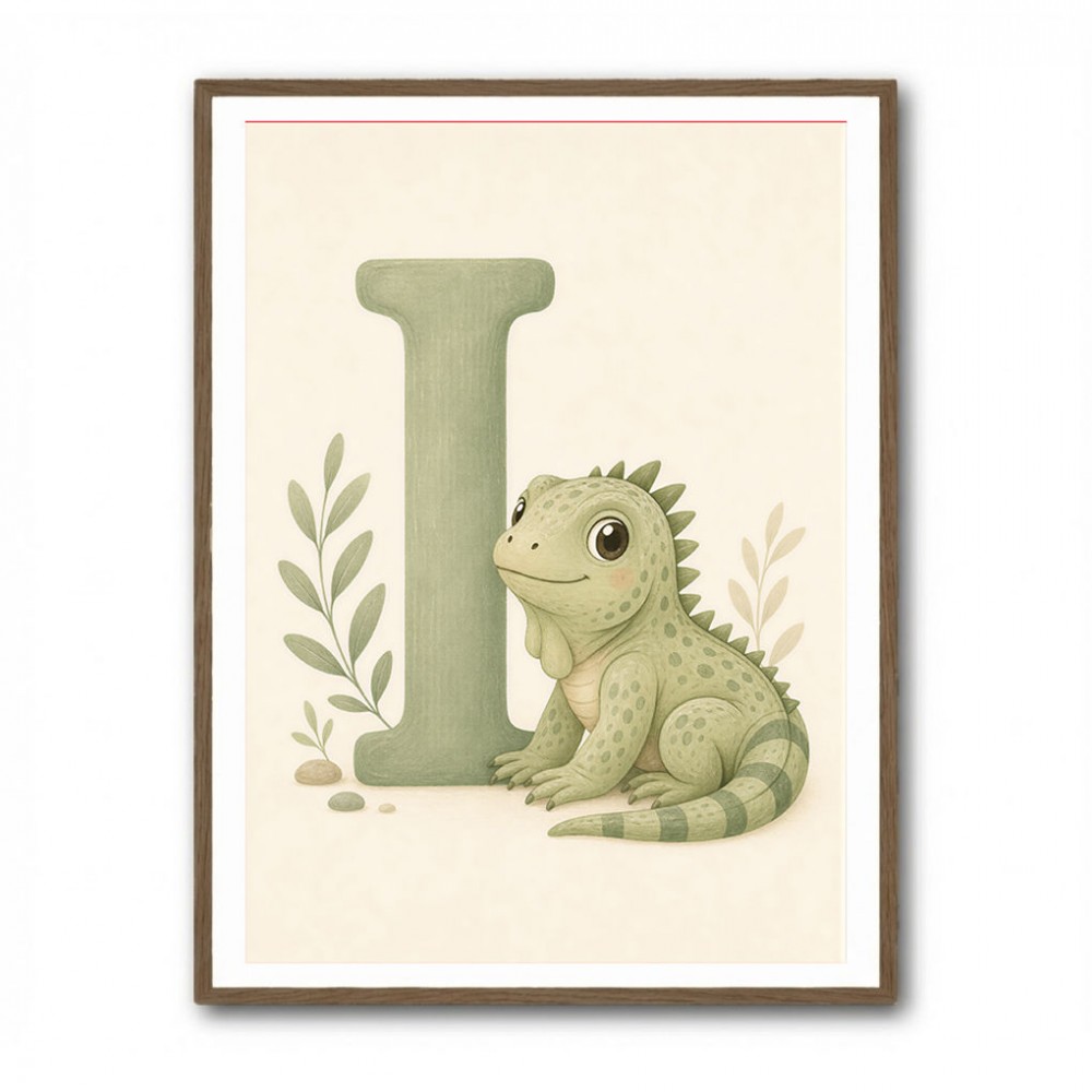 I For Iguana Nursery Wall Art