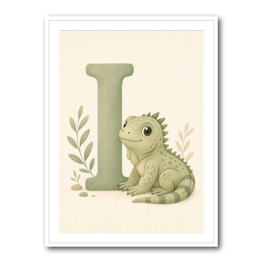 I For Iguana Nursery Wall Art