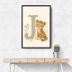 J For Jaguar Letter Wall Art