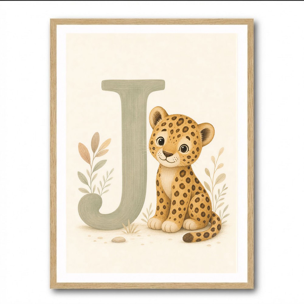 J For Jaguar Letter Wall Art