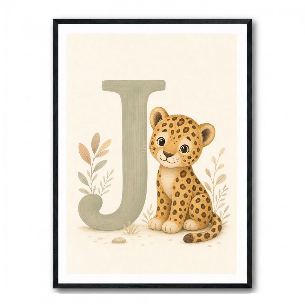 J For Jaguar Letter Wall Art