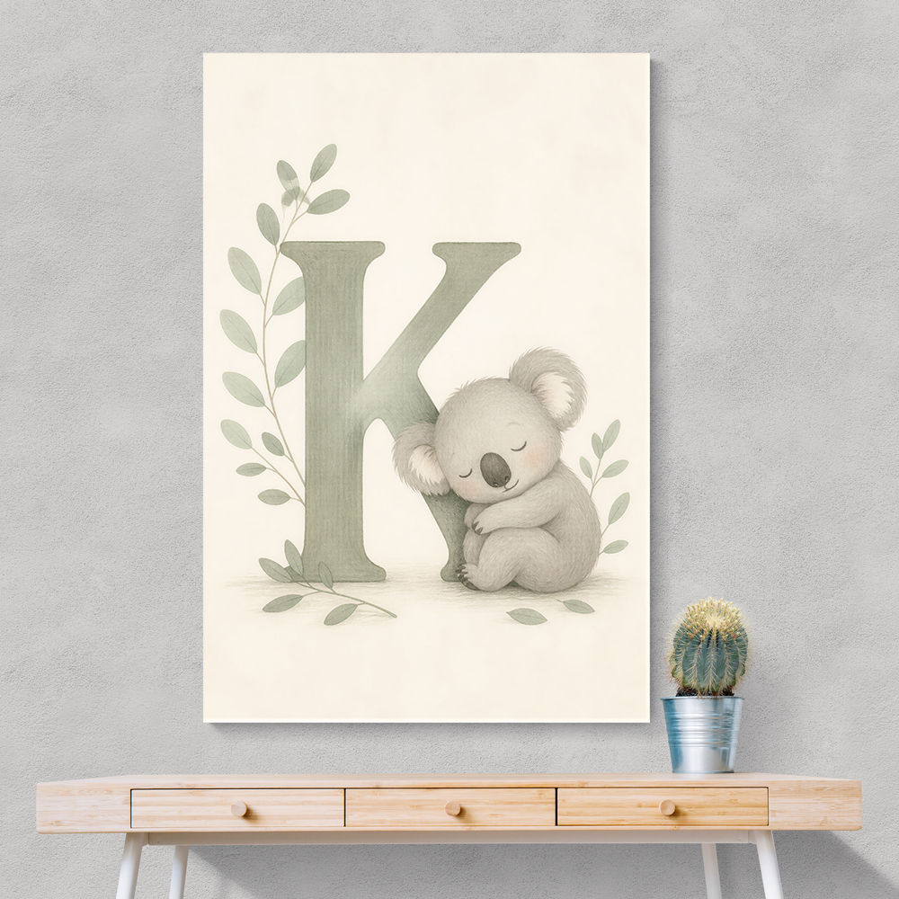 K For Koala Wall Art
