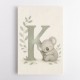 K For Koala Wall Art