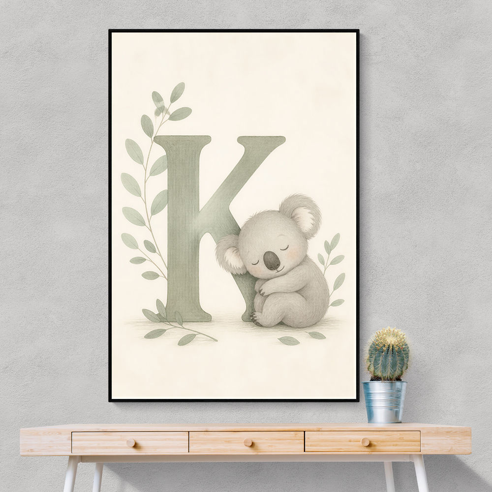 K For Koala Wall Art