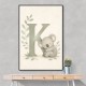 K For Koala Wall Art