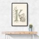 K For Koala Wall Art