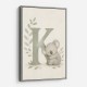 K For Koala Wall Art