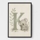 K For Koala Wall Art