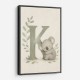 K For Koala Wall Art