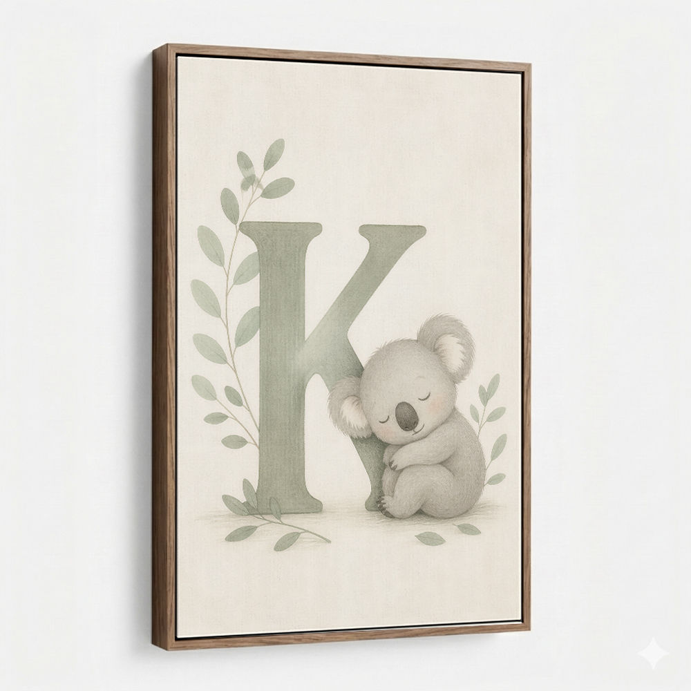 K For Koala Wall Art