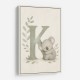 K For Koala Wall Art
