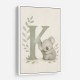 K For Koala Wall Art