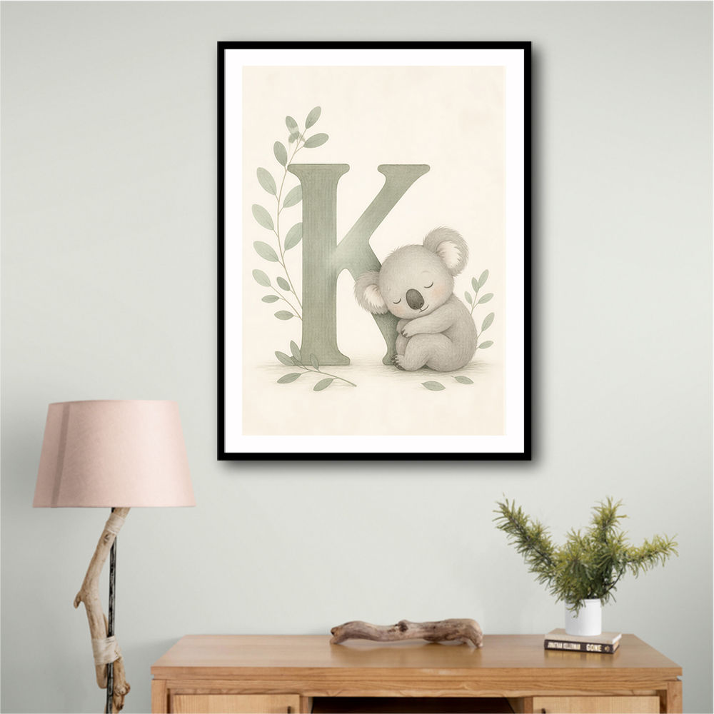 K For Koala Wall Art