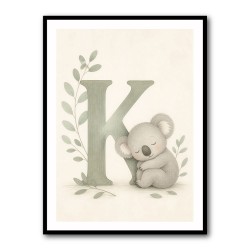 K For Koala Wall Art