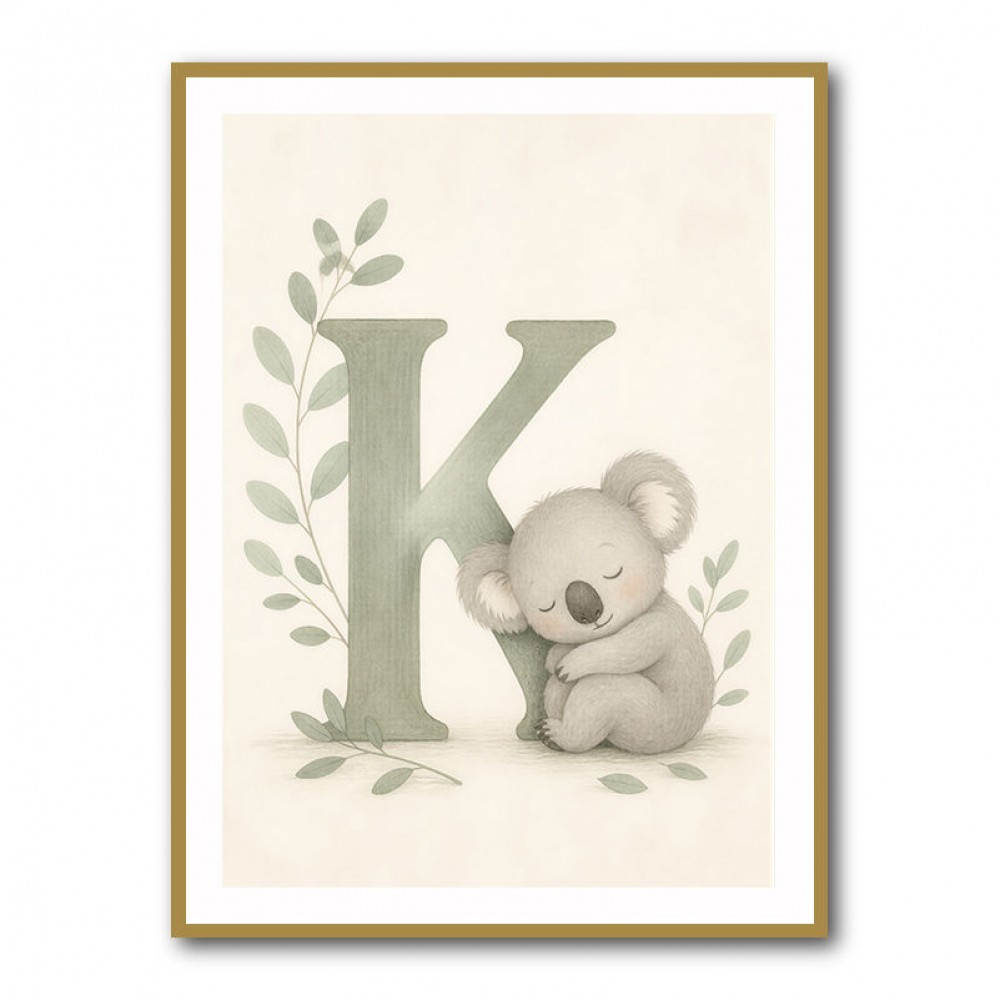 K For Koala Wall Art