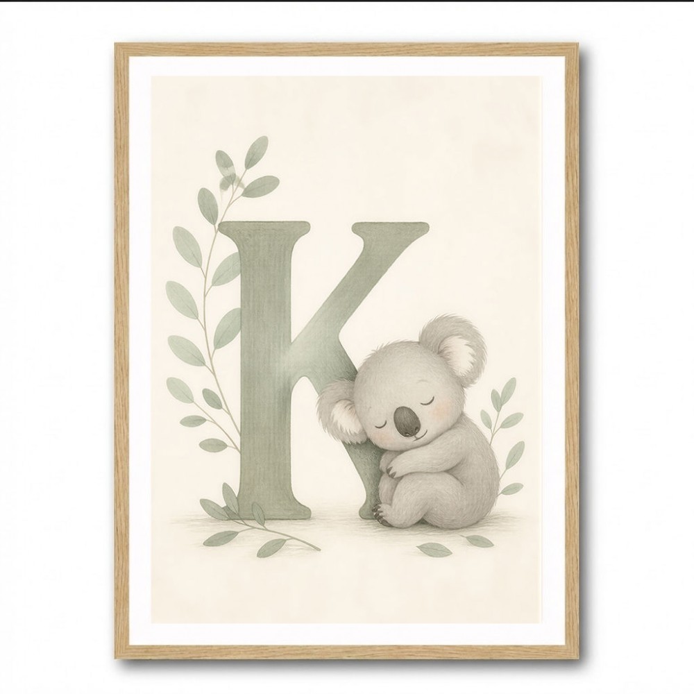 K For Koala Wall Art