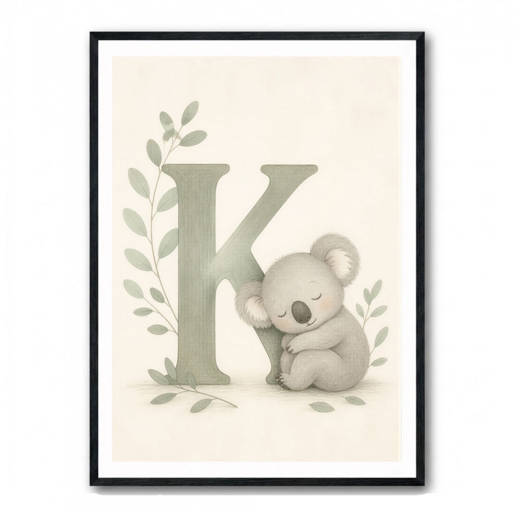K For Koala Wall Art