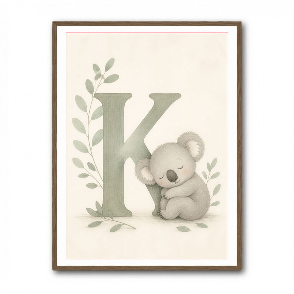 K For Koala Wall Art