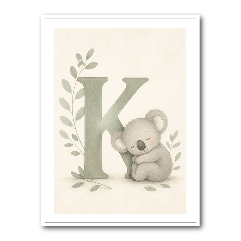 K For Koala Wall Art