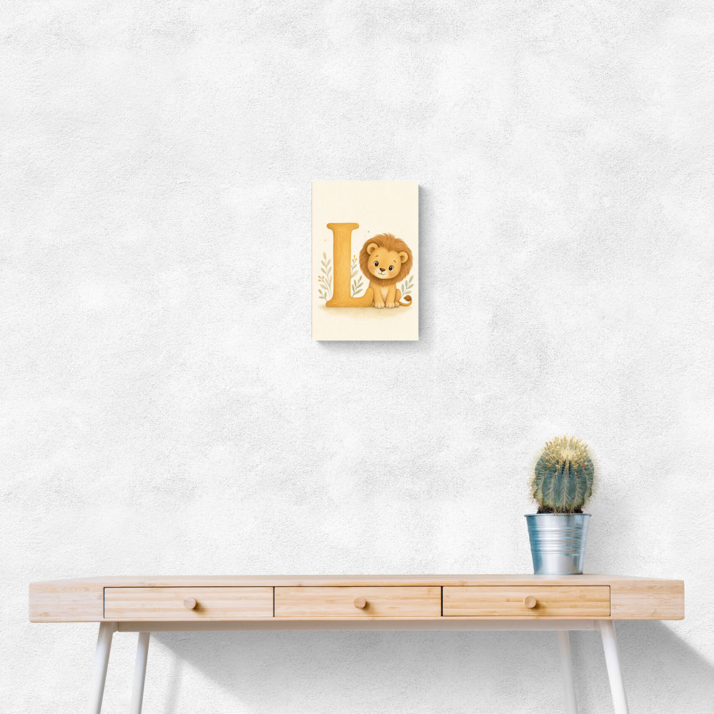 L For Lion Nursery Wall Art