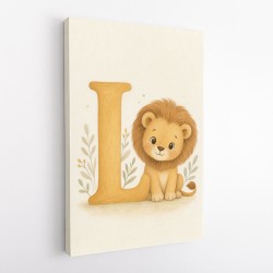 L For Lion Nursery Wall Art