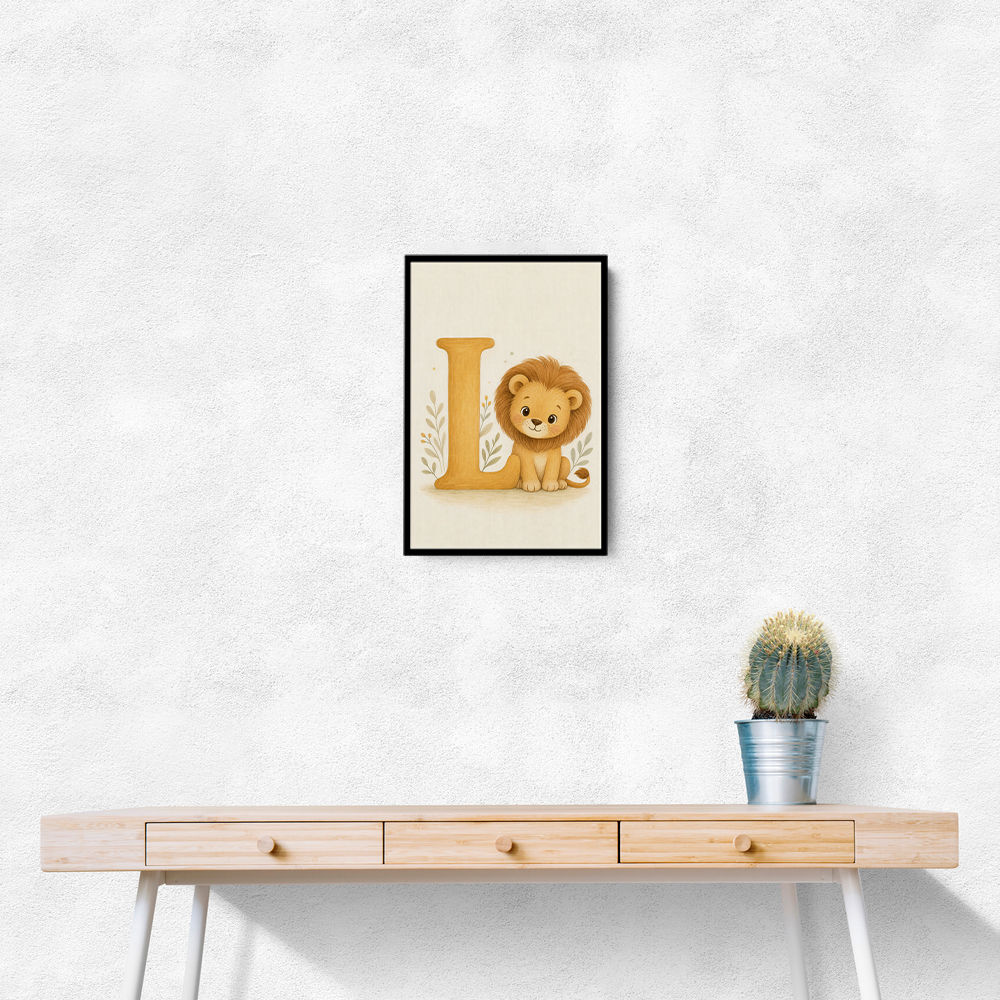 L For Lion Nursery Wall Art