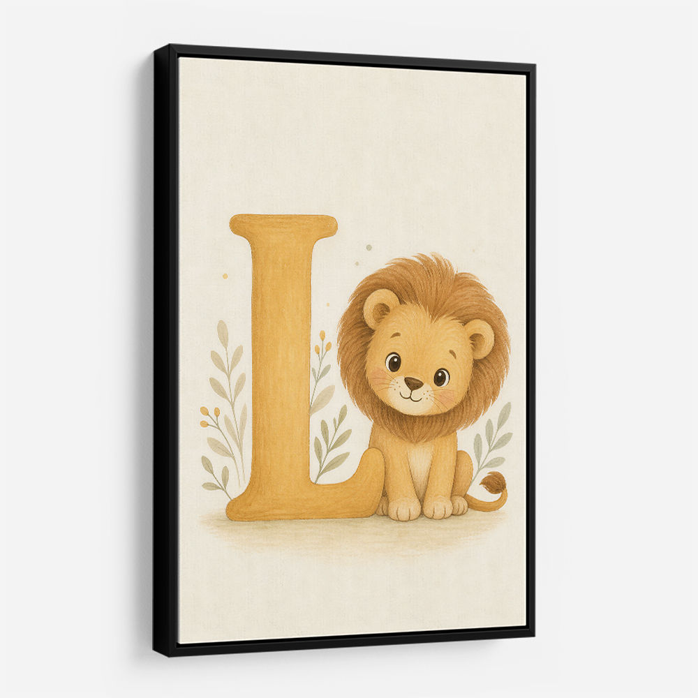 L For Lion Nursery Wall Art
