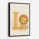 L For Lion Nursery Wall Art