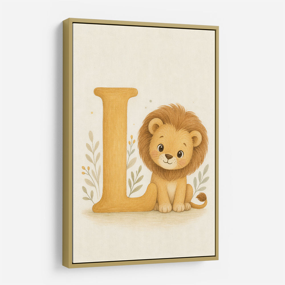 L For Lion Nursery Wall Art
