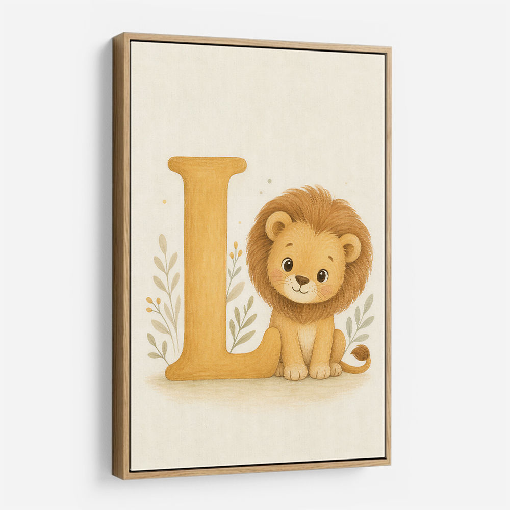 L For Lion Nursery Wall Art