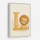L For Lion Nursery Wall Art