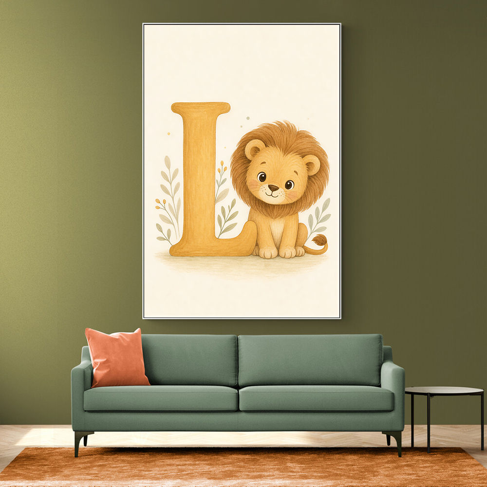 L For Lion Nursery Wall Art