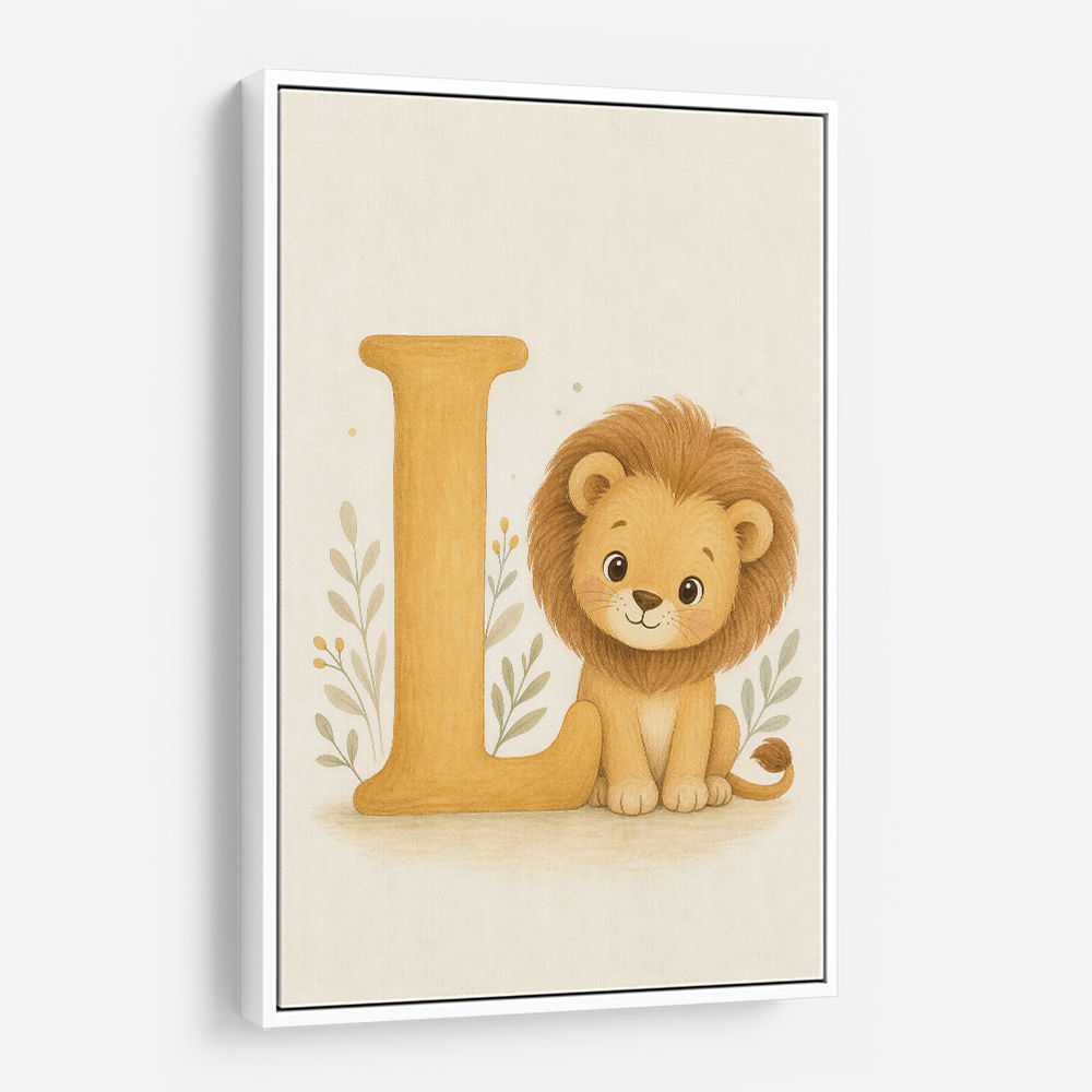 L For Lion Nursery Wall Art