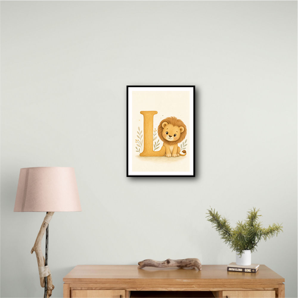 L For Lion Nursery Wall Art