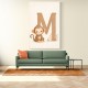 M For Monkey Childrens Art Print