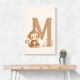 M For Monkey Childrens Art Print
