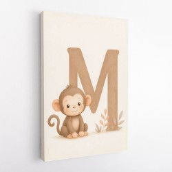M For Monkey Childrens Art Print