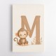M For Monkey Childrens Art Print