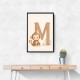 M For Monkey Childrens Art Print
