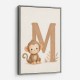 M For Monkey Childrens Art Print
