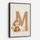 M For Monkey Childrens Art Print