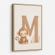 M For Monkey Childrens Art Print