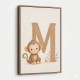 M For Monkey Childrens Art Print